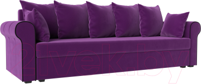 Диван Mebelico Рейн / 112561 (микровельвет фиолетовый/кант черный)