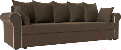 Диван Mebelico Рейн / 112566 (рогожка коричневый/кант бежевый)