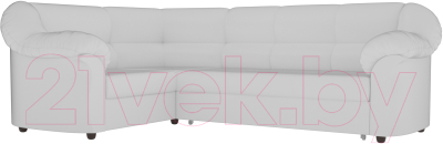 Диван угловой Лига Диванов Карнелла левый / 60287 (экокожа белый)