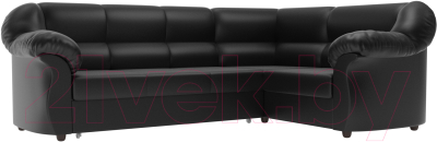 Диван угловой Лига Диванов Карнелла  правый / 60289  (экокожа черный)