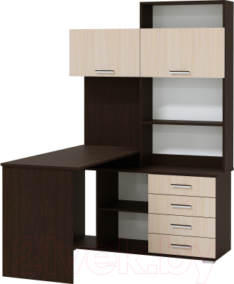 Письменный стол Памир ПКС-11 левый (венге/дуб белфорт)