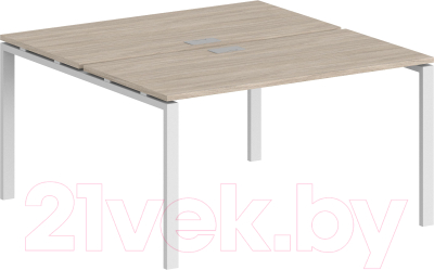 Письменный стол Norden 120x143.8x75 / SG.244.OL.63.WH (белый/дуб светлый)