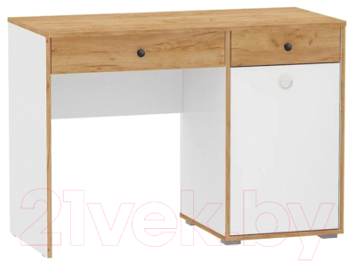 Письменный стол Mobi Вуди 12.42 (белый премиум/дуб золотой Craft)
