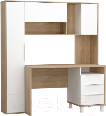 Письменный стол Mobi Комфорт 12.95 (дуб сонома/белый PE шагрень)