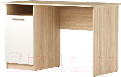 Письменный стол Памир ПКС-12 (дуб сонома/белый глянец)