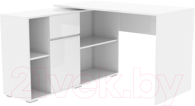Компьютерный стол SV-мебель №12 (белый глянец)