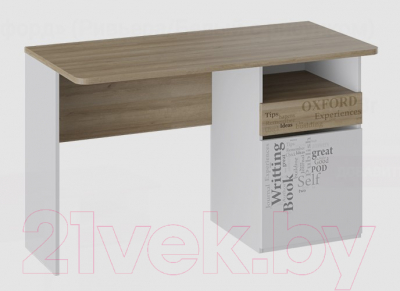 Письменный стол ТриЯ Оксфорд ТД-139.15.02 (ривьера/белый с рисунком)