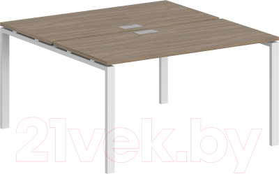 Письменный стол Norden 140x143.8x75 / SG.245.OD.63.WH (белый/дуб темный)