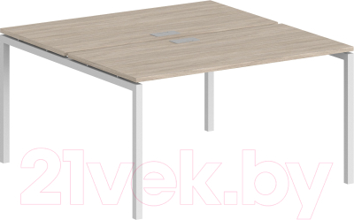 Письменный стол Norden 140x143.8x75 / SG.245.OL.44.WH (белый/дуб светлый)