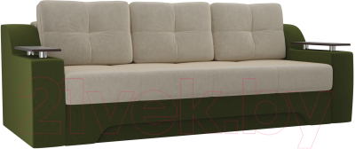 Диван Mebelico Сенатор 146 (микровельвет бежевый/зеленый)
