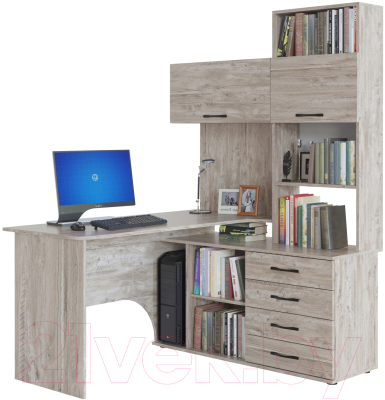 Компьютерный стол Сокол-Мебель КСТ-14 (правый, дуб юкон)