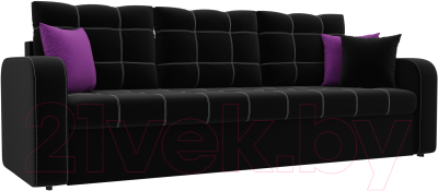 Диван Mebelico Ливерпуль 150 / 60606 (микровельвет, черный)