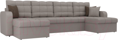 Диван П-образный Mebelico Ливерпуль 155 / 60631 (рогожка, бежевый)