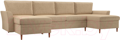 Диван П-образный Mebelico София 158 / 60932 (микровельвет, бежевый)