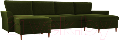 Диван П-образный Mebelico София 158 / 60933 (микровельвет, зеленый)