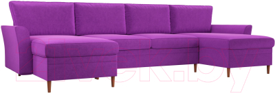 Диван П-образный Mebelico София 158 / 60935 (микровельвет, фиолетовый)