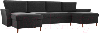 Диван П-образный Mebelico София 158 / 60936 (микровельвет, черный)