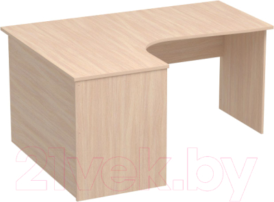 Письменный стол МДК СПУ-П угловой 1600x1200x755 (правый, дуб млечный)