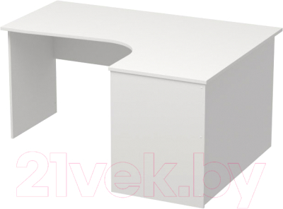 Письменный стол МДК СПУ-Л угловой 1600x1200x755 (левый, белый)