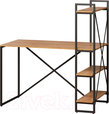 Письменный стол Loftyhome Мальборк Практик-П / 1627825 (дуб золотой)