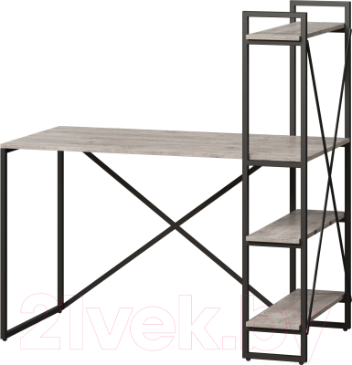 Письменный стол Loftyhome Мальборк Практик-П / 1627829 (смоук)