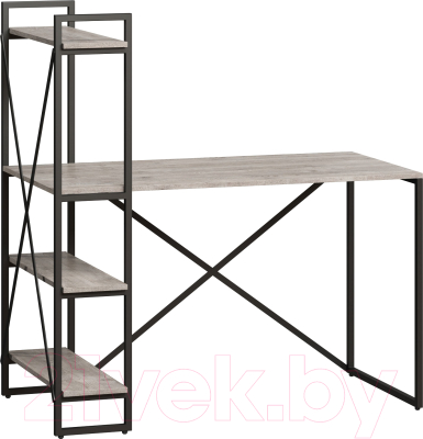 Письменный стол Loftyhome Мальборк Практик-Л / 1627831 (смоук)