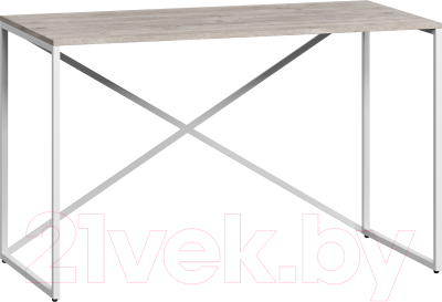 Письменный стол Loftyhome Мальборк Кросс Мини / 1627840 (смоук с белым основанием)
