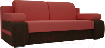 Диван Лига Диванов Денвер 171 / 105870 (вельвет, коралловый/коричневый)