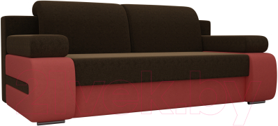 Диван Лига Диванов Денвер 171 / 105872 (вельвет, коричневый/коралловый)