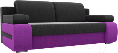 Диван Лига Диванов Денвер 171 / 100185 (вельвет черный/фиолетовый)