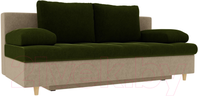 Диван Mio Tesoro Спенсер (вельвет, зеленый/бежевый)