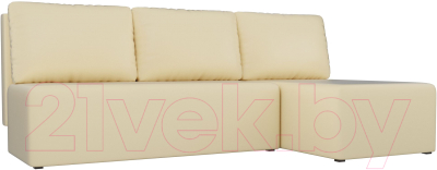 Диван угловой Mio Tesoro Берген 179 правый (экокожа, бежевый)