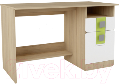 Письменный стол Аквилон Стиль №17 (туя светлая/лайм)