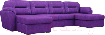 Диван П-образный Лига Диванов Бостон / 100543 (велюр/фиолетовый)