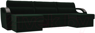 Диван П-образный Лига Диванов Форсайт / 100809 (велюр MR зеленый)