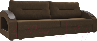 Диван Лига Диванов Канзас / 100961 (микровельвет коричневый)