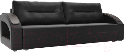 Диван Лига Диванов Канзас / 100973 (экокожа черный)