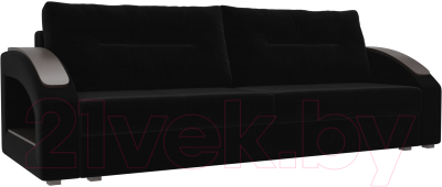 Диван Лига Диванов Канзас / 100958 (велюр черный)