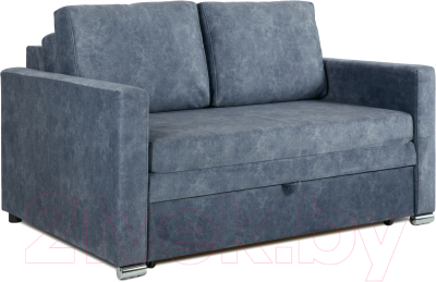 Диван KRONES Афродита выкатная 195x140 (велюр серо-синий)