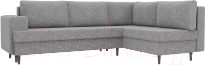 Диван угловой Лига Диванов Сильвана 198 левый (рогожка серый)