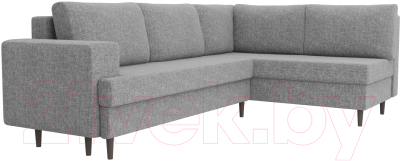 Диван угловой Лига Диванов Сильвана 198 правый (рогожка серый)