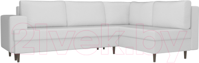 Диван угловой Лига Диванов Сильвана 198 правый (экокожа белый)