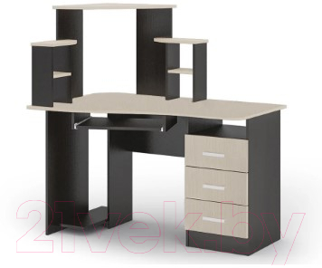 Компьютерный стол Стендмебель №1 (дуб белфорт/венге)