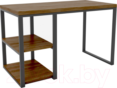 Письменный стол Hype Mebel Дэск-2 110x50 (черный/дуб галифакс олово)