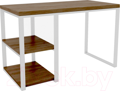 Письменный стол Hype Mebel Дэск-2 120x60 (белый/дуб галифакс олово)