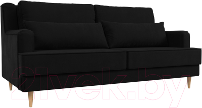 Диван Лига Диванов Джерси 231 / 105416 (микровельвет черный)