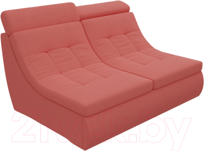Диван Лига Диванов Холидей Люкс модульный 234 / 105613 (микровельвет коралловый)