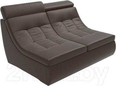 Диван Лига Диванов Холидей Люкс модульный 234 / 105624 (экокожа коричневый)