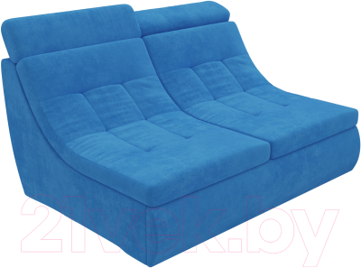 Диван Лига Диванов Холидей Люкс модульный 234 / 105608 (велюр голубой)