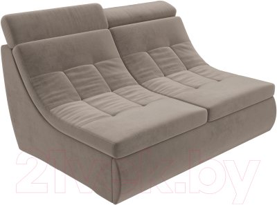 Диван Лига Диванов Холидей Люкс модульный 234 / 105606 (велюр коричневый)